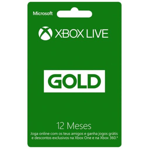 Cartão Xbox Live 12 Meses Gold - Europa