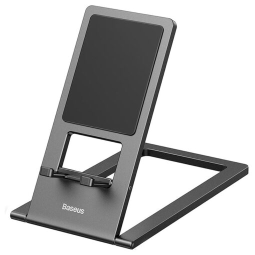 Suporte p/ Smartphone/Tablet de mesa de metal dobrável Baseus Preto