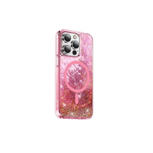 Capa Green Lion Happiness c/ Glitter  de Resina 3D iPhone Pink